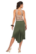 Load image into Gallery viewer, Tango Skirt With Ruffled Long Back Tail