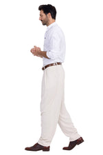 Load image into Gallery viewer, Tapered Sand Beige Tango Trousers With Two Inverted Pleats
