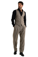 Load image into Gallery viewer, Taupe Striped Men's Tango Vest