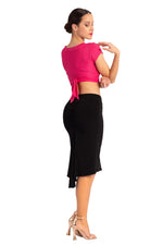 Load image into Gallery viewer, Textured Monochrome Waist Tie Crop Top