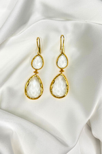 Load image into Gallery viewer, Thalia Clear Gold Tango Earrings