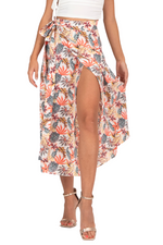 Load image into Gallery viewer, Tropical Pastel Wrap Dance Skirt
