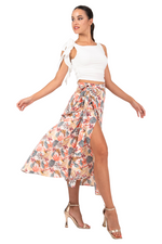 Load image into Gallery viewer, Tropical Pastel Wrap Dance Skirt