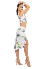 Load image into Gallery viewer, Tropical Print Sleeveless Crop Top
