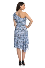 Load image into Gallery viewer, Twilight Blossom One-Shoulder Tango Dress (S)