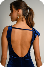 Load image into Gallery viewer, Velvet Argentine Tango Dress With Shoulder Ruffles