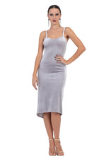Load image into Gallery viewer, Velvet Fishtail Tango Dress With Thin Straps