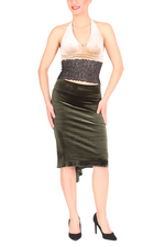 Load image into Gallery viewer, Velvet Fishtail Tango Skirt