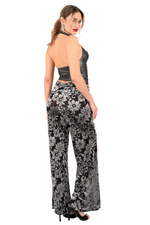 Load image into Gallery viewer, Velvet Floral Print Tango Pants With Slits