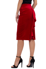 Load image into Gallery viewer, Velvet Skirt With Back Ruffles