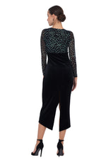 Load image into Gallery viewer, Velvet Sparkling Detailed Sweetheart Dress With Slits