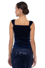 Load image into Gallery viewer, Velvet Square Neckline Top With Thick Straps