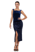 Load image into Gallery viewer, Velvet Square Neckline Top With Thick Straps