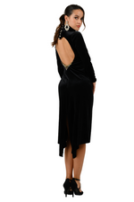 Load image into Gallery viewer, Velvet Tango Dress With Bejeweled Heart Cutout