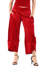 Load image into Gallery viewer, Velvet Cropped Barrel Pants