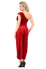 Load image into Gallery viewer, Velvet Cropped Barrel Pants