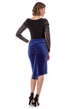 Load image into Gallery viewer, Velvet Fishtail Tango Skirt