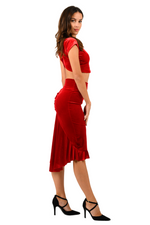 Load image into Gallery viewer, Velvet Mermaid Tango Skirt