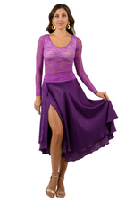 Load image into Gallery viewer, Violet Lace Long Sleeve Top