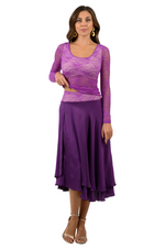 Load image into Gallery viewer, Violet Lace Long Sleeve Top