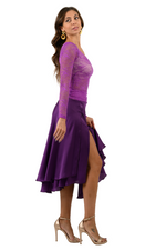 Load image into Gallery viewer, Violet Lace Long Sleeve Top