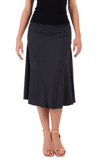 Load image into Gallery viewer, Polka Dot Flowing Skirt With Side Ruched Details
