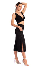 Load image into Gallery viewer, Viscose Twist Knot V-neck Crop Top
