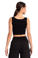 Load image into Gallery viewer, Viscose Twist Knot V-neck Crop Top