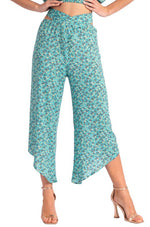 Load image into Gallery viewer, Waist Tie Veraman Floral Print Asymmetric Cropped Tango Pants