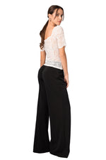 Load image into Gallery viewer, Lace See-through Top With Short Sleeves