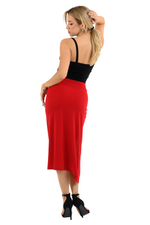 Load image into Gallery viewer, Wrap Tango Midi Skirt With High Slit