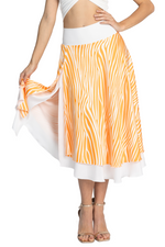 Load image into Gallery viewer, Zebra Print Two-layer Satin Dance Skirt