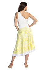 Load image into Gallery viewer, Zebra Print Two-layer Satin Dance Skirt