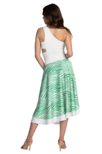 Load image into Gallery viewer, Zebra Print Two-layer Satin Dance Skirt