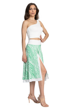 Load image into Gallery viewer, Zebra Print Two-layer Satin Dance Skirt