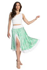 Load image into Gallery viewer, Zebra Print Two-layer Satin Dance Skirt