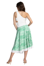 Load image into Gallery viewer, Zebra Print Two-layer Satin Dance Skirt