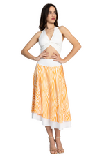 Load image into Gallery viewer, Zebra Print Two-layer Satin Dance Skirt