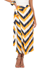 Load image into Gallery viewer, Zig-Zag Striped Wrap Dance Skirt