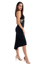 Load and play video in Gallery viewer, Crisscross Back Fishtail Dress With Embroidery