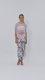 Load and play video in Gallery viewer, Floral Gathered Satin Pants
