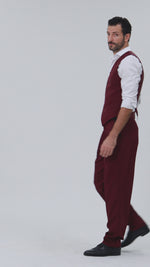 Load and play video in Gallery viewer, Burgundy Men&#39;s Tango Vest
