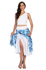 Load and play video in Gallery viewer, Botanic Breeze Two-layer Satin Dance Skirt