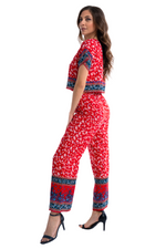 Load and play video in Gallery viewer, Bright Red Floral Print Tango Pants