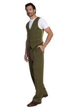 Load and play video in Gallery viewer, Dark Olive Tango Pants With Front Pleat