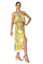 Load and play video in Gallery viewer, Floral Two Layer Georgette Wrap Dance Skirt