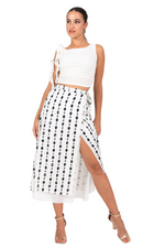 Load and play video in Gallery viewer, Navy Dotted Two-layer Dance Skirt