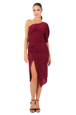 Load and play video in Gallery viewer, One-sleeve Sparkling Top With Cutout Sleeve