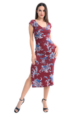 Load and play video in Gallery viewer, Paisley Floral Print Dance Dress With Gatherings