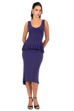 Load and play video in Gallery viewer, Peplum Tango Dress With Slit